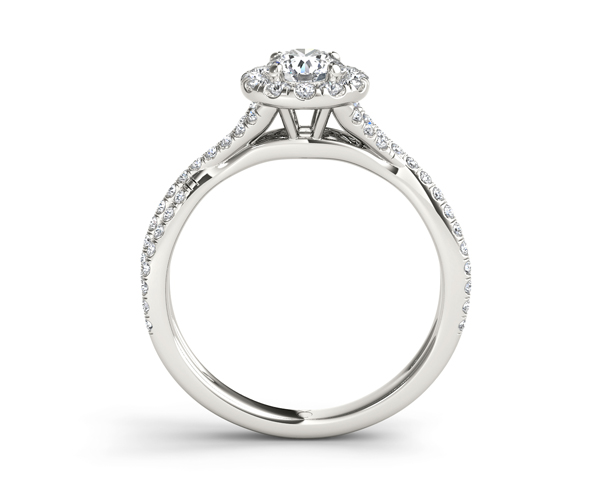 Round Halo Diamond Engagement Ring